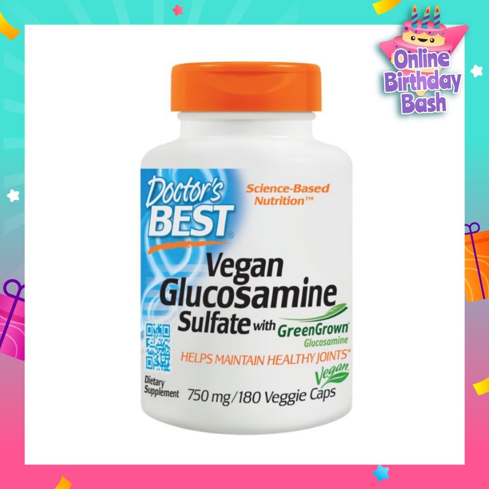 Vegan Glucosamine Sulfate Veggie Capsules 750mg (Helps  Maintain Healthy Joints) 180s