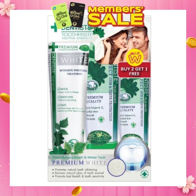 DENTISTE Toothpaste Special Combination Value Pack Whitening 100g + Regular 100g + Regular 60g