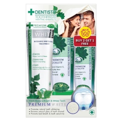 DENTISTE Toothpaste Special Combination Value Pack Whitening 100g + Regular 100g + Regular 60g