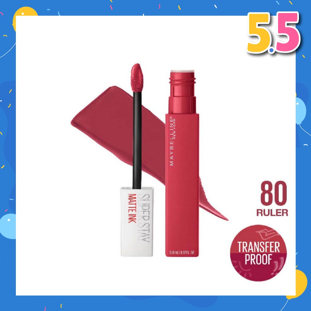 Superstay Matte Ink Long Lasting Liquid Lipstick 80 Ruler 5ml