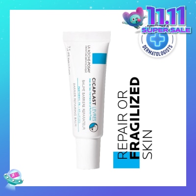 LA ROCHE-POSAY Cicaplast Lips (Repairing Lip Balm with Panthenol for Dry, Cracked or Chapped Lips) 7.5ml