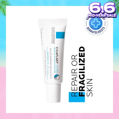 LA ROCHE-POSAY Cicaplast Lips (Repairing Lip Balm with Panthenol for Dry, Cracked or Chapped Lips) 7.5ml