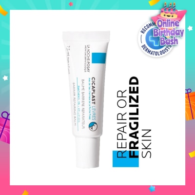 LA ROCHE-POSAY Cicaplast Lips (Repairing Lip Balm with Panthenol for Dry, Cracked or Chapped Lips) 7.5ml