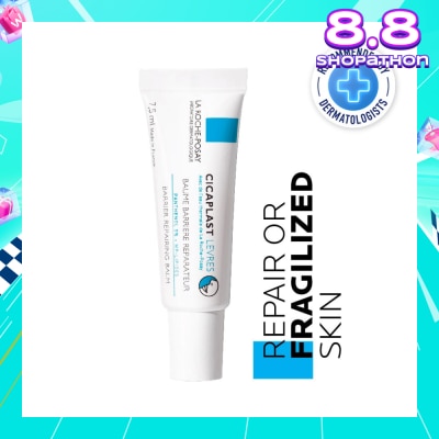 LA ROCHE-POSAY Cicaplast Lips (Repairing Lip Balm with Panthenol for Dry, Cracked or Chapped Lips) 7.5ml