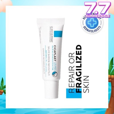 LA ROCHE-POSAY Cicaplast Lips (Repairing Lip Balm with Panthenol for Dry, Cracked or Chapped Lips) 7.5ml