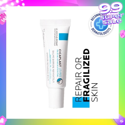 LA ROCHE-POSAY Cicaplast Lips (Repairing Lip Balm with Panthenol for Dry, Cracked or Chapped Lips) 7.5ml
