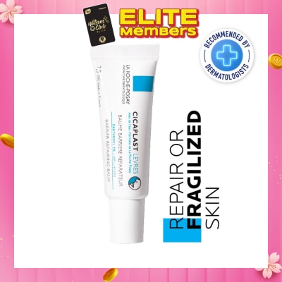 LA ROCHE-POSAY Cicaplast Lips (Repairing Lip Balm with Panthenol for Dry, Cracked or Chapped Lips) 7.5ml