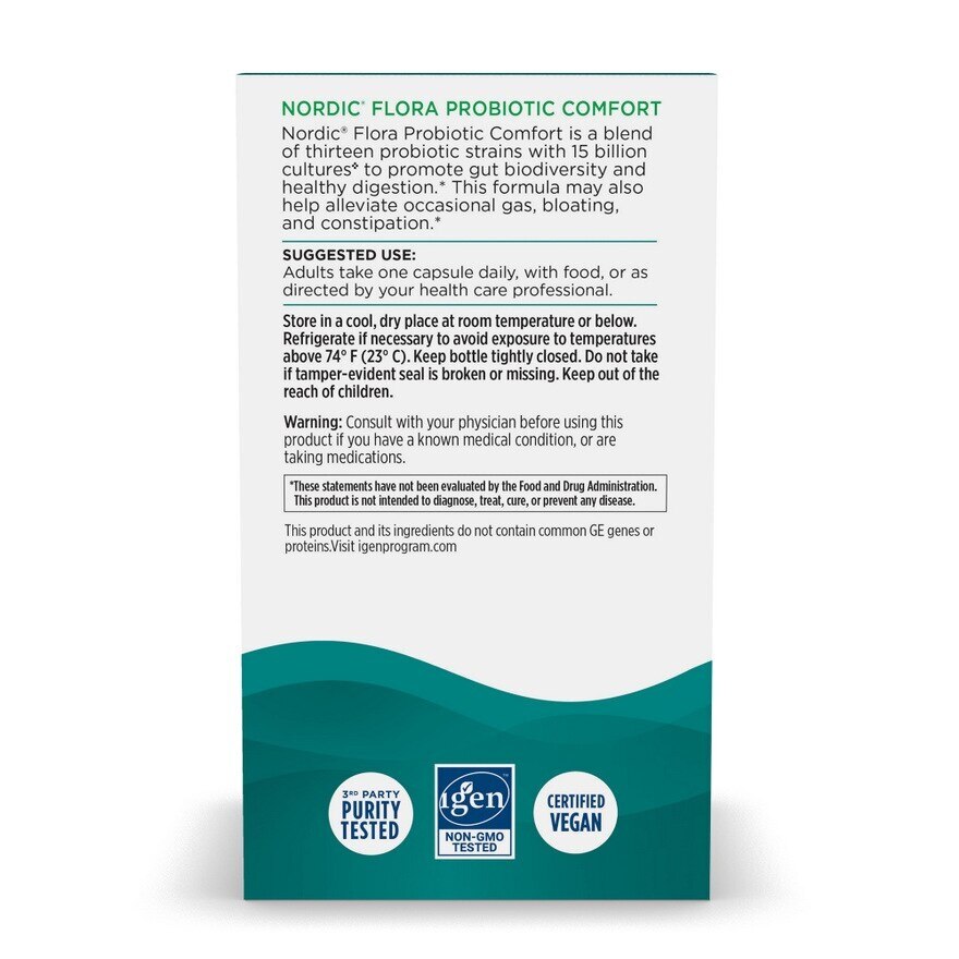 NORDIC NATURALS Nordic Flora Probiotic Comfort Vegan Capsule Dairy