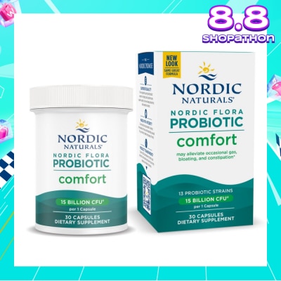 NORDIC NATURALS Nordic Flora Probiotic Comfort Vegan Capsule Dairy Free (For Support Regularly & Alleviate Bloating) 30s