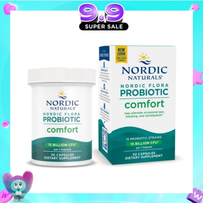NORDIC NATURALS - Nordic Flora Probiotic Comfort Vegan Capsule Dairy Free (For Support Regularly & Alleviate Bloating) 30s (Expiry: Aug`2027) image