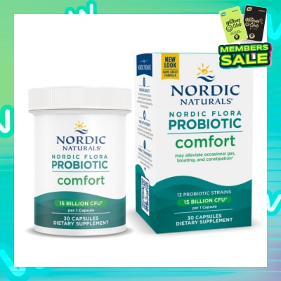 NORDIC NATURALS Nordic Flora Probiotic Comfort Vegan Capsule Dairy Free (For Support Regularly & Alleviate Bloating) 30s