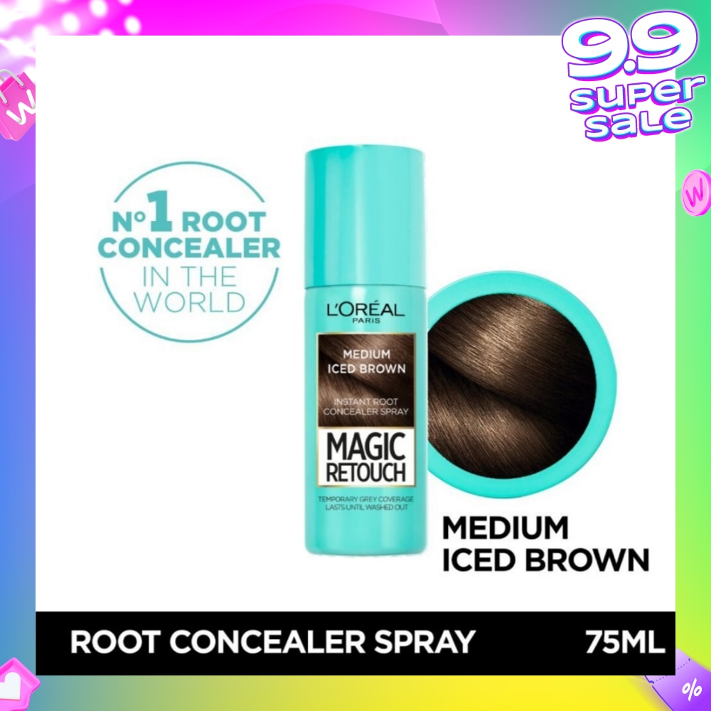 L'OREAL PARIS EXCELLENCE Magic Retouch Medium Iced Brown (Cover Grey Roots in 3 Seconds, No Ammonia & Peroxides) 75ml