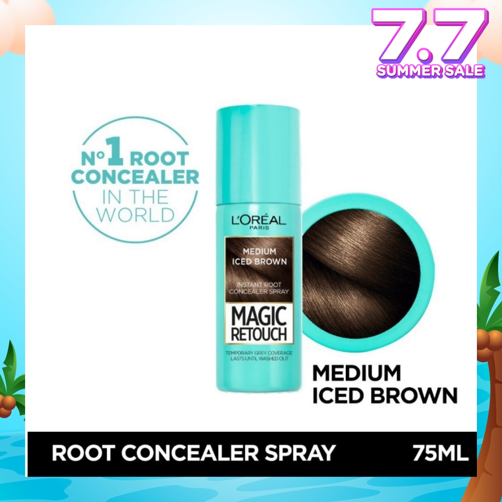 L'OREAL PARIS EXCELLENCE Magic Retouch Medium Iced Brown (Cover Grey Roots in 3 Seconds, No Ammonia & Peroxides) 75ml
