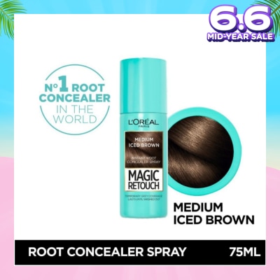 L'OREAL PARIS EXCELLENCE Magic Retouch Medium Iced Brown (Cover Grey Roots in 3 Seconds, No Ammonia & Peroxides) 75ml