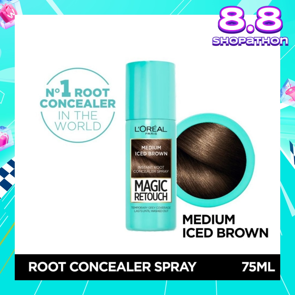 L'OREAL PARIS EXCELLENCE Magic Retouch Medium Iced Brown (Cover Grey Roots in 3 Seconds, No Ammonia & Peroxides) 75ml
