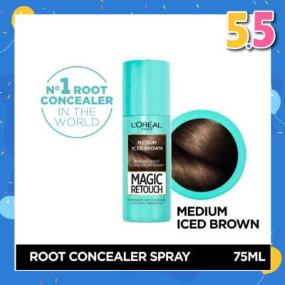 L'OREAL PARIS EXCELLENCE Magic Retouch Medium Iced Brown (Cover Grey Roots in 3 Seconds, No Ammonia & Peroxides) 75ml