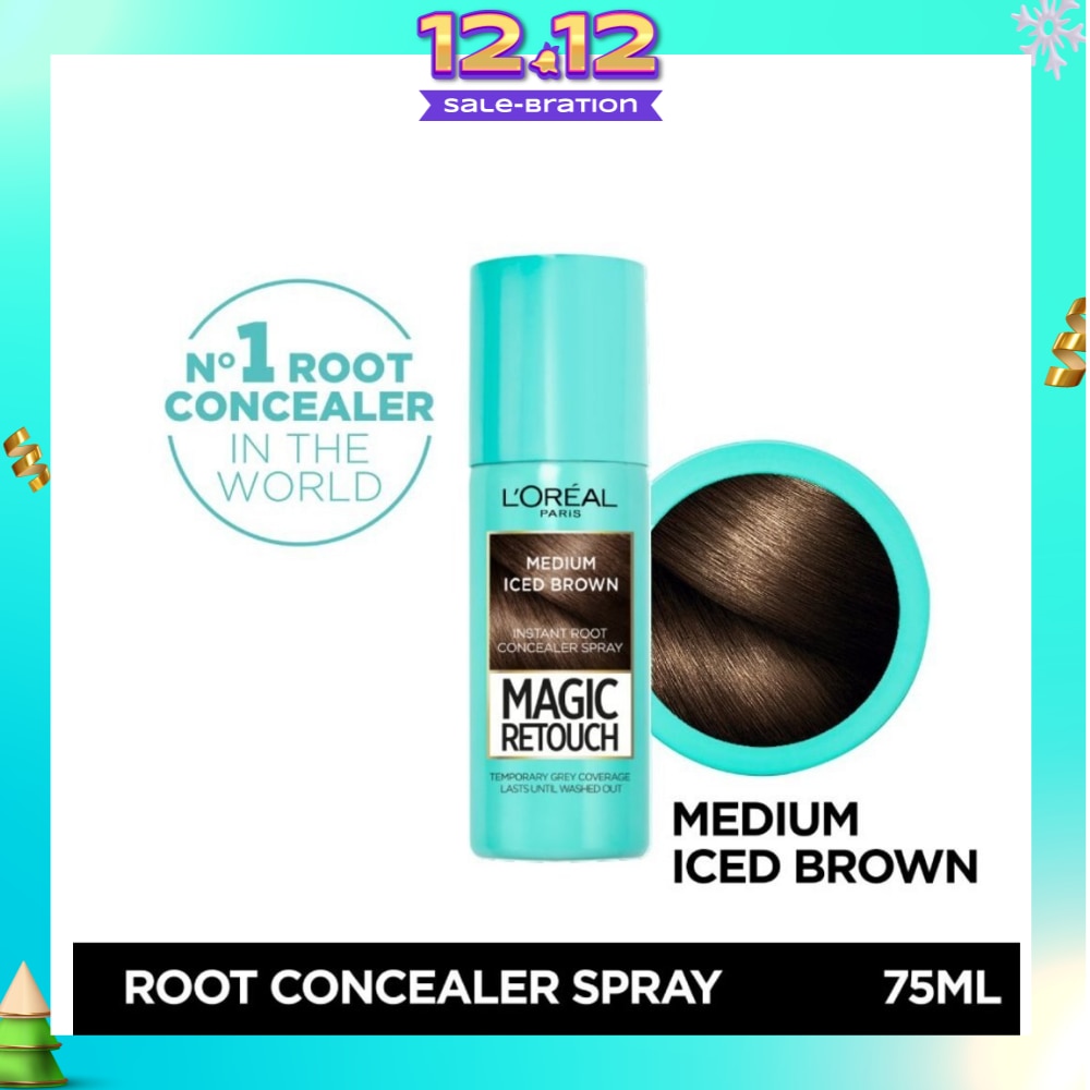 Magic Retouch Medium Iced Brown (Cover Grey Roots in 3 Seconds, No Ammonia & Peroxides) 75ml