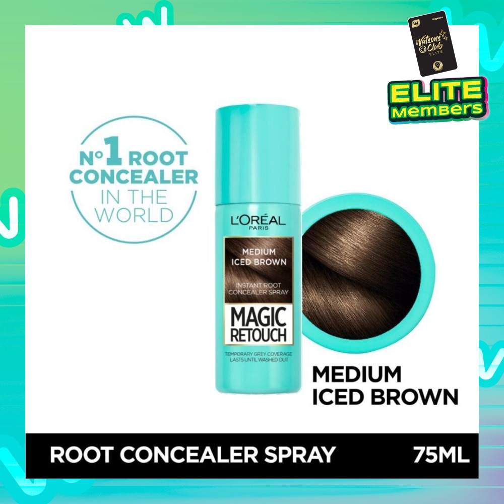 L'OREAL PARIS EXCELLENCE Magic Retouch Medium Iced Brown (Cover Grey Roots in 3 Seconds, No Ammonia & Peroxides) 75ml