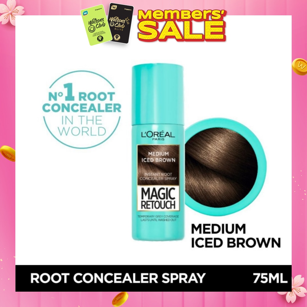 L'OREAL PARIS EXCELLENCE Magic Retouch Medium Iced Brown (Cover Grey Roots in 3 Seconds, No Ammonia & Peroxides) 75ml