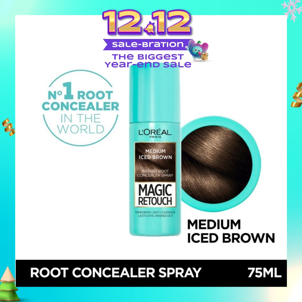 L'OREAL PARIS EXCELLENCE Magic Retouch Medium Iced Brown (Cover Grey Roots in 3 Seconds, No Ammonia & Peroxides) 75ml