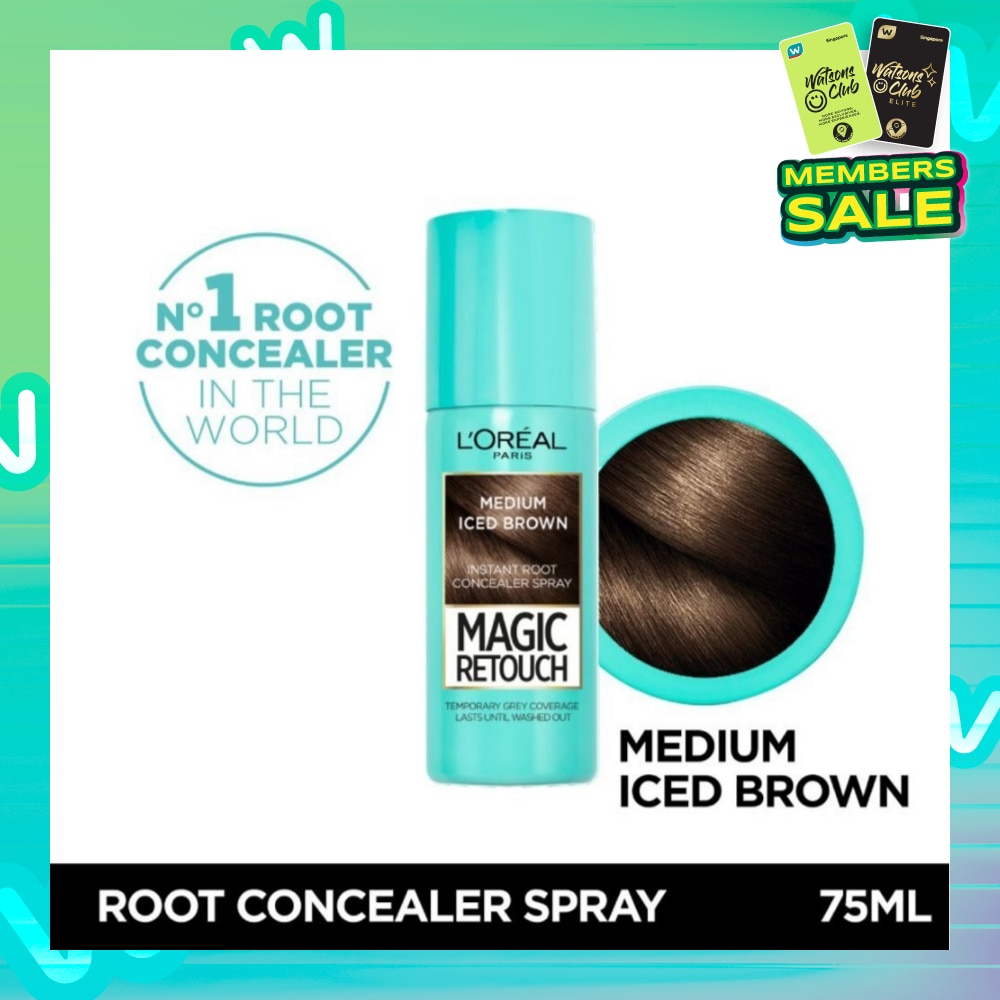 L'OREAL PARIS EXCELLENCE Magic Retouch Medium Iced Brown (Cover Grey Roots in 3 Seconds, No Ammonia & Peroxides) 75ml