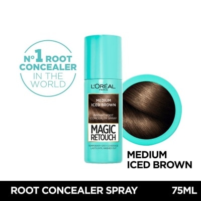 L'OREAL PARIS EXCELLENCE Magic Retouch Medium Iced Brown (Cover Grey Roots in 3 Seconds, No Ammonia & Peroxides) 75ml