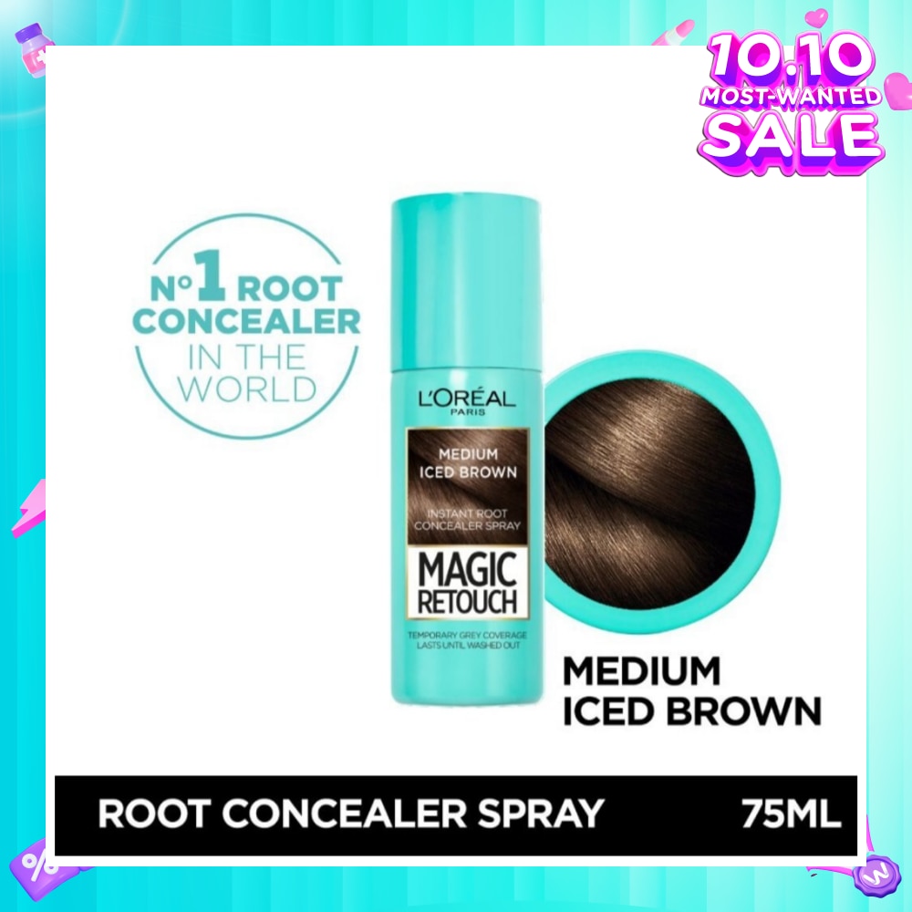 L'OREAL PARIS EXCELLENCE Magic Retouch Medium Iced Brown (Cover Grey Roots in 3 Seconds, No Ammonia & Peroxides) 75ml