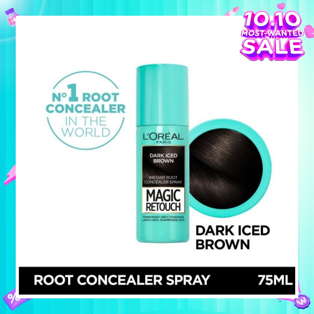 L'OREAL PARIS EXCELLENCE Magic Retouch Dark Iced Brown (Cover Grey Roots in 3 Seconds, No Ammonia & Peroxides)  75ml