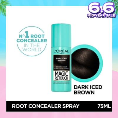 L'OREAL PARIS EXCELLENCE Magic Retouch Dark Iced Brown (Cover Grey Roots in 3 Seconds, No Ammonia & Peroxides)  75ml