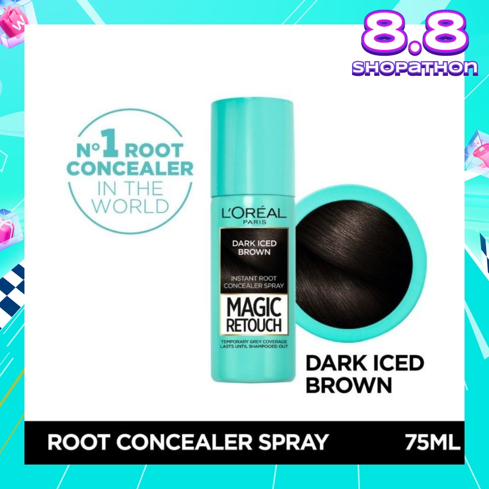 L'OREAL PARIS EXCELLENCE Magic Retouch Dark Iced Brown (Cover Grey Roots in 3 Seconds, No Ammonia & Peroxides)  75ml