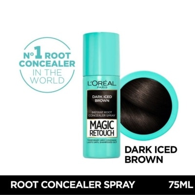 L'OREAL PARIS EXCELLENCE Magic Retouch Dark Iced Brown (Cover Grey Roots in 3 Seconds, No Ammonia & Peroxides)  75ml