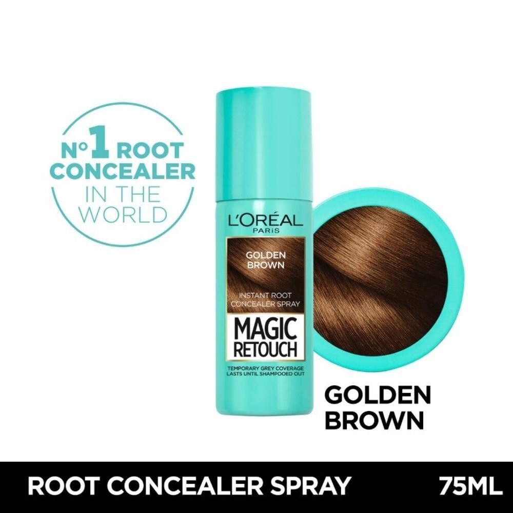 L'OREAL PARIS EXCELLENCE Magic Retouch Golden Brown (Cover Grey Roots in 3 Seconds, No Ammonia & Peroxides) 75ml