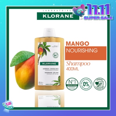 KLORANE Nourishing - Dry Hair Mango Shampoo (To Invigourates, Cleanses & Protects, For Dry Hair) 400ml