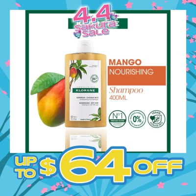 KLORANE - Nourishing - Dry Hair Mango Shampoo (To Invigourates, Cleanses & Protects, For Dry Hair) 400ml