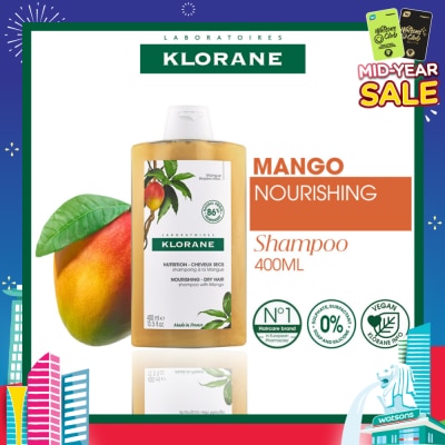 KLORANE Nourishing - Dry Hair Mango Shampoo (To Invigourates, Cleanses & Protects, For Dry Hair) 400ml