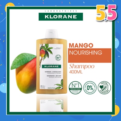 KLORANE Nourishing - Dry Hair Mango Shampoo (To Invigourates, Cleanses & Protects, For Dry Hair) 400ml