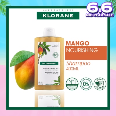 KLORANE Nourishing - Dry Hair Mango Shampoo (To Invigourates, Cleanses & Protects, For Dry Hair) 400ml