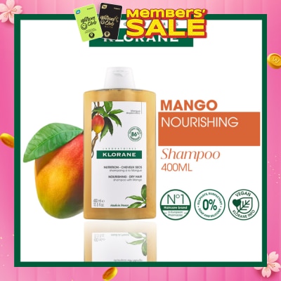 KLORANE Nourishing - Dry Hair Mango Shampoo (To Invigourates, Cleanses & Protects, For Dry Hair) 400ml