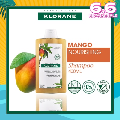 KLORANE Nourishing - Dry Hair Mango Shampoo (To Invigourates, Cleanses & Protects, For Dry Hair) 400ml