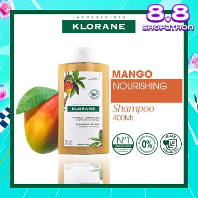 KLORANE Nourishing - Dry Hair Mango Shampoo (To Invigourates, Cleanses & Protects, For Dry Hair) 400ml