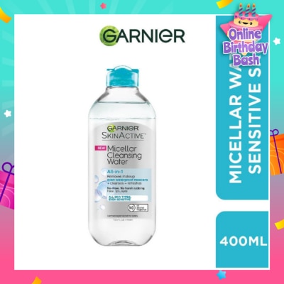 GARNIER All-in-1 Micellar Bi-phase Cleanser & Makeup Remover (For Waterproof Makeup) 400ml
