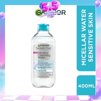 GARNIER - All-in-1 Micellar Bi-phase Cleanser & Makeup Remover (For Waterproof Makeup) 400ml