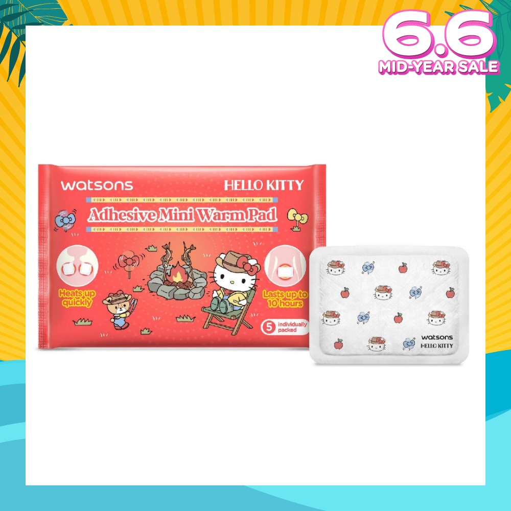 WATSONS Hello Kitty Adhesive Mini Warm Pad Individually Packed (Heats Up Quickly + Lasts Up to 10 Hours) 5s