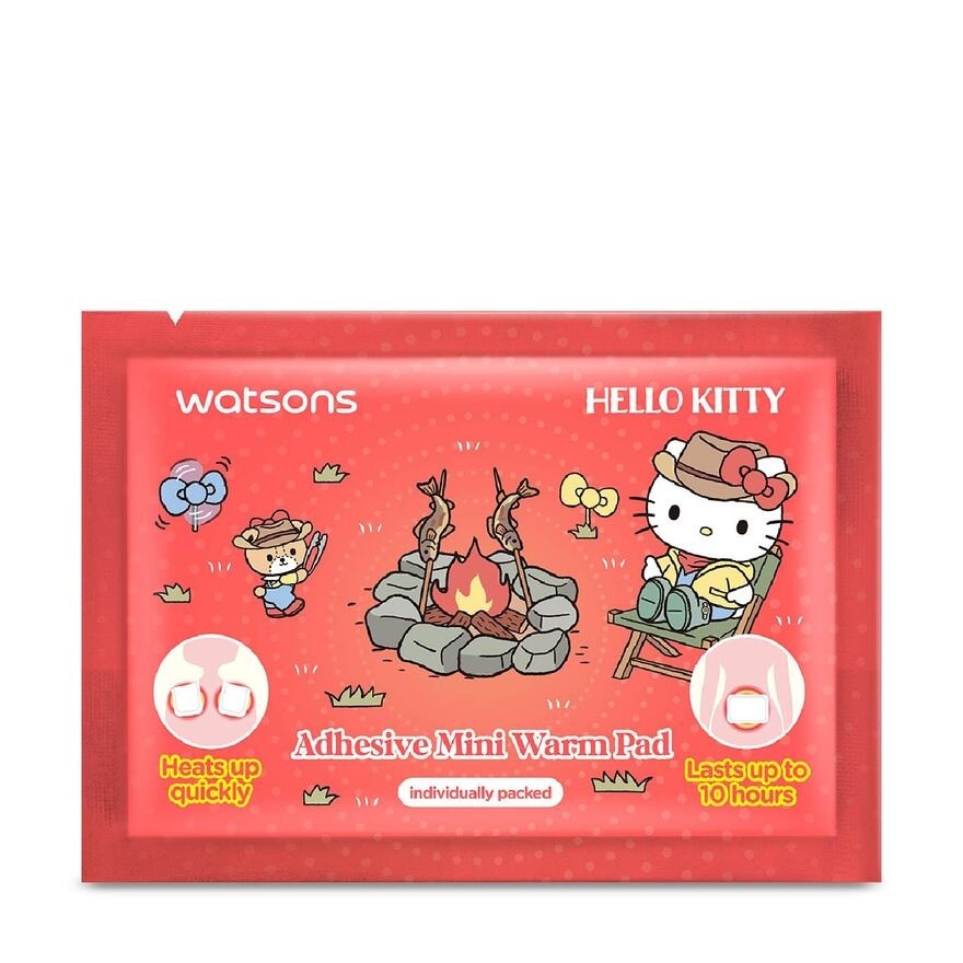 Hello Kitty Adhesive Mini Warm Pad Individually Packed (Heats Up Quickly + Lasts Up to 10 Hours) 5s