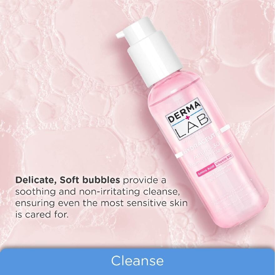 Hydraceutic Amino-30 Vitamin B12 Cleanser (Delicate & Soft Bubbles Thoroughly Remove Impurities + Traces of Makeup & Sunscreen) 130ml