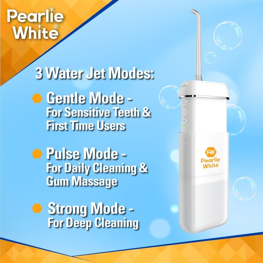 Powerful Water Jets Portable Water Flosser (360 Nozzle Rotation & 3 Water Jet Intensities) 1s