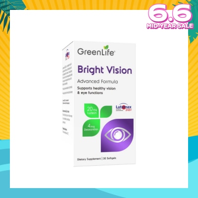 GREENLIFE Bright Vision Dietary Supplement Capsule (For Healthy Eyes & Vision) 30s