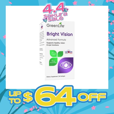 GREENLIFE - Bright Vision Dietary Supplement Capsule (For Healthy Eyes & Vision) 30s