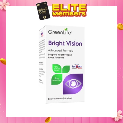 GREENLIFE Bright Vision Dietary Supplement Capsule (For Healthy Eyes & Vision) 30s