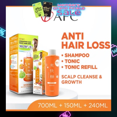 AFC Anti Hair Loss Scalp Cleanse & Growth Set (Shampoo + Tonic + Tonic Refill) 1s